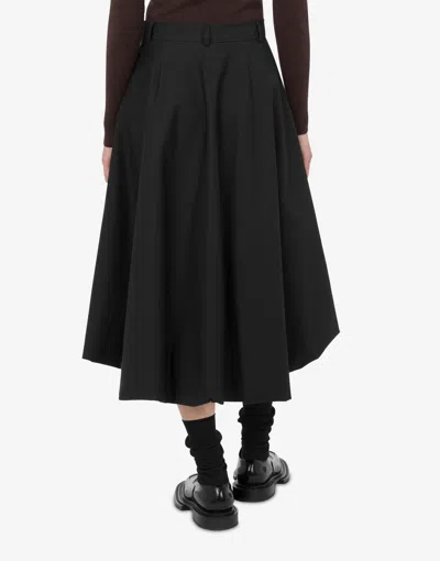 Moschino Cotton Poplin Skirt In Black