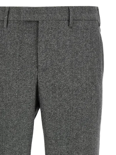 Pt Torino Lightly Stretch Brushed Cashmere Blend Wool Pants With Master Fit In Gray