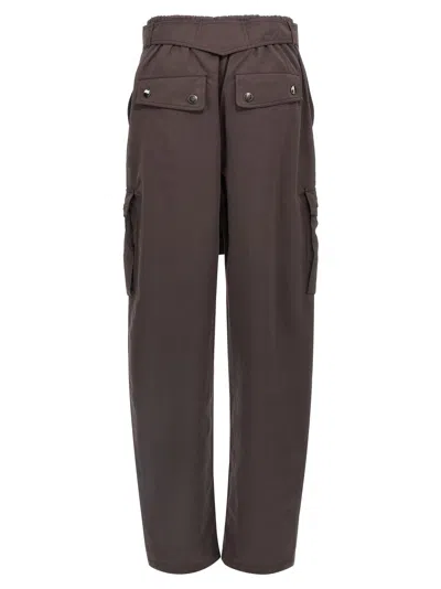 The Andamane Waist Belted Cargo Pants Button Elastic In Multi