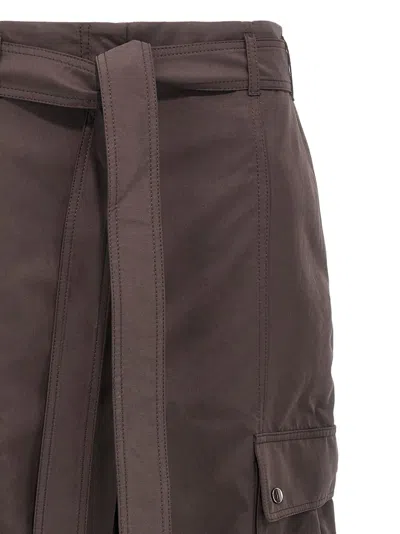 The Andamane Waist Belted Cargo Pants Button Elastic In Multi