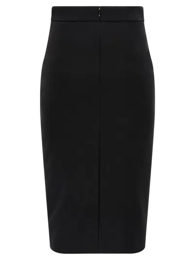 Elisabetta Franchi Lightweight Crepe Skirt With Black Zip