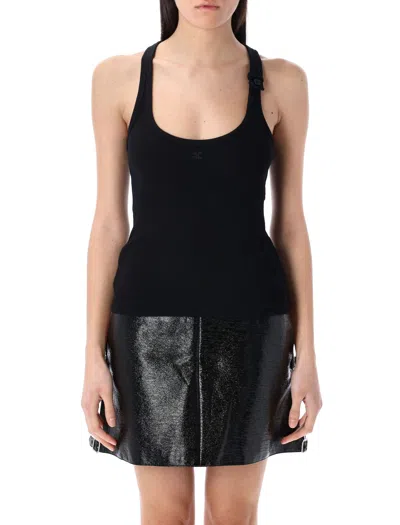 Courrèges Courreges "top Holistic With Buckle Detail In Blue