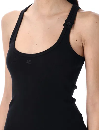 Courrèges Courreges "top Holistic With Buckle Detail In Blue