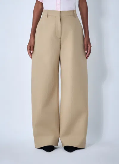 Acne Studios Cotton Satin Wide-leg Pants In Brown