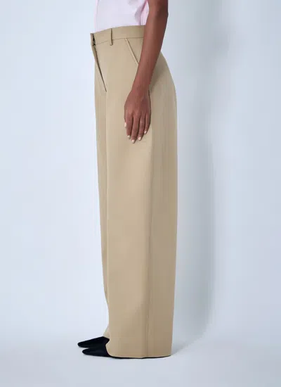 Acne Studios Cotton Satin Wide-leg Pants In Brown