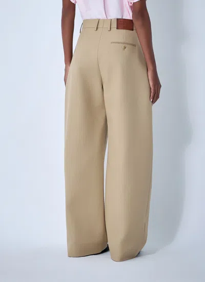 Acne Studios Cotton Satin Wide-leg Pants In Brown