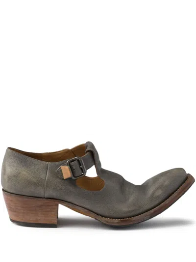 Prada Loafer Mit Schnallendetail In Gray