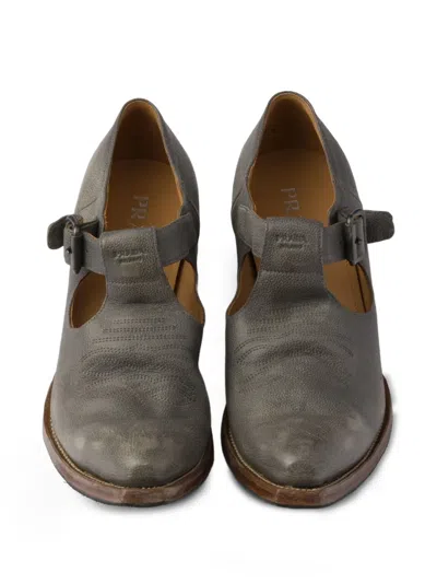 Prada Loafer Mit Schnallendetail In Gray