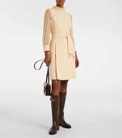 Valentino Garavani Leather Signature Vlogo Riding Boots 30 In Brown