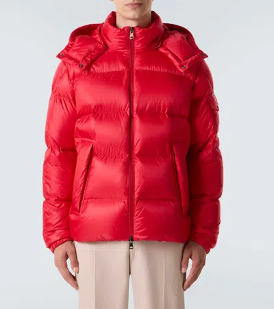 Moncler Couyere Hooded Down Jacket In Red