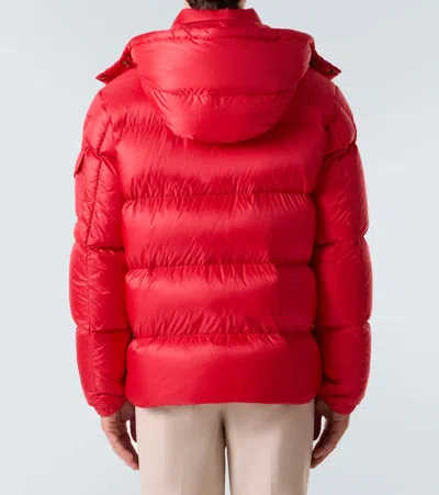 Moncler Couyere Hooded Down Jacket In Red