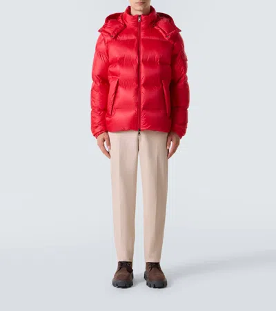 Moncler Couyere Hooded Down Jacket In Red