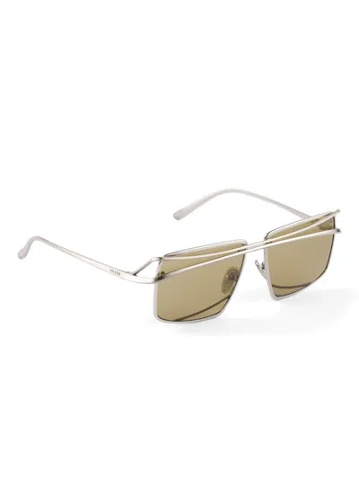 Prada Double-bridge Square Sunglasses In Green