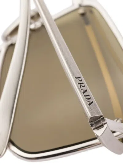 Prada Double-bridge Square Sunglasses In Green