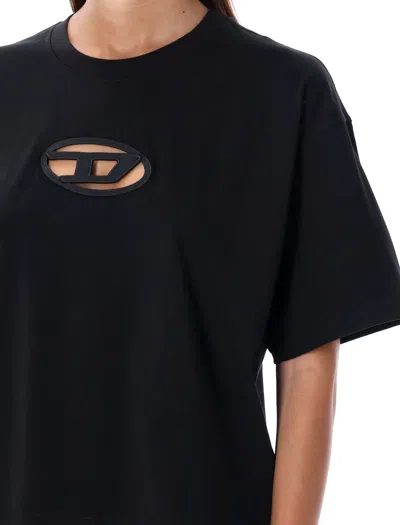 Diesel "t-buxt-crop-od" T-shirt In Black