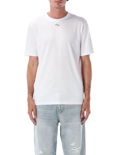 Diesel T-madjust-tr Cotton T-shirt In White