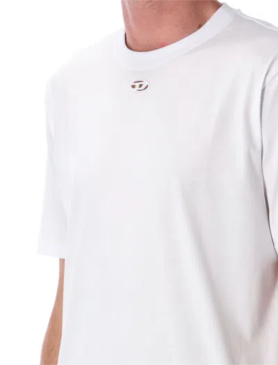 Diesel T-madjust-tr Cotton T-shirt In White