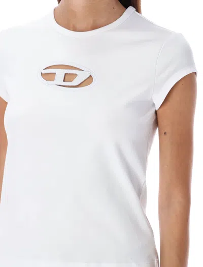 Diesel T-shirt T-buxt-crop-od White In White