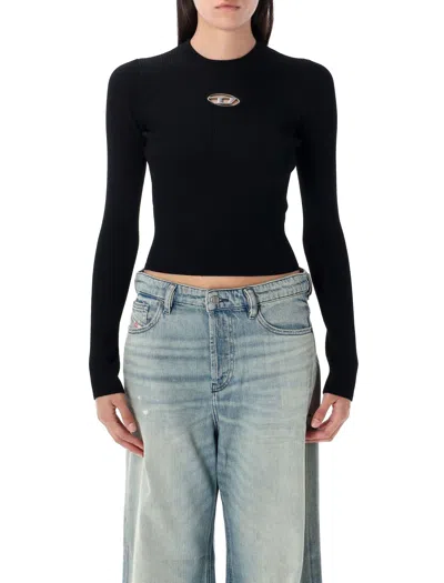 Diesel Long Sleeve Sweater In Black