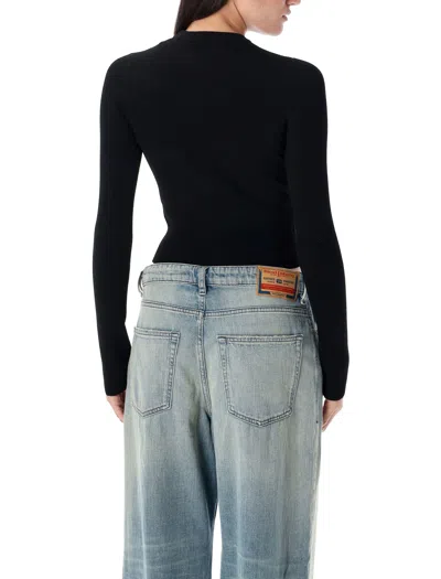 Diesel Long Sleeve Sweater In Black
