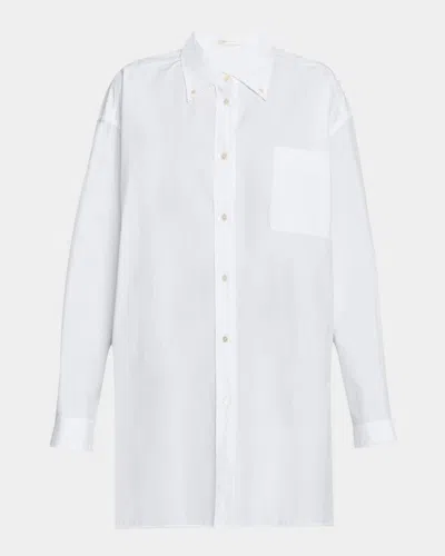 The Row Victoria Oversized Button-front Shirt In White
