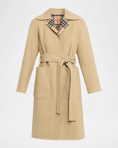 Burberry Women Reversible Dressing Gown Coat In Multi