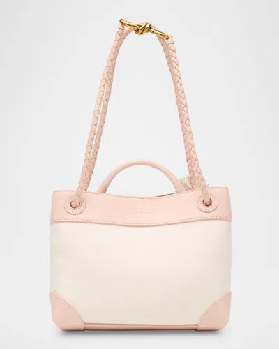 Bottega Veneta Andiamo Canvas And Nappa Small Top-handle Bag In Pattern