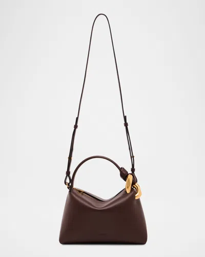 Jw Anderson J.w. Anderson Brown Leather Small Jwa Corner Handbag