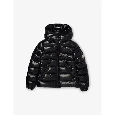 Moncler Black Detachable-hood Bady Shell-down Jacket 4-14 In Black