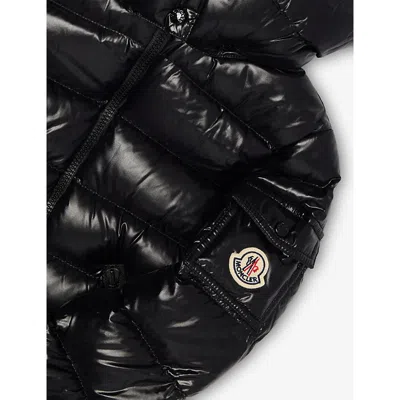 Moncler Black Detachable-hood Bady Shell-down Jacket 4-14 In Black