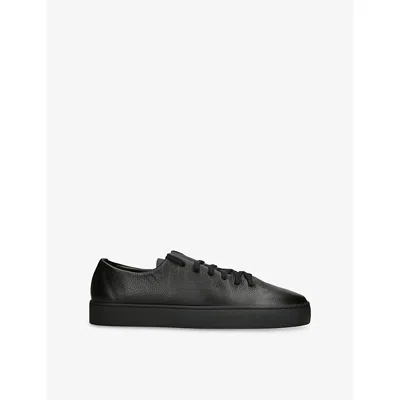 Jak Mens Black Atom Leather Low-top Trainers Eur 46 / 12 Uk