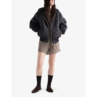 Prada Lightweight, Quilted Re-nylon Jacket In Black