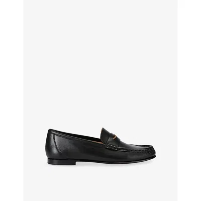 Chloé Chain-detail Loafers In Black