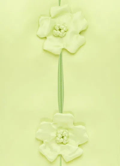 Leo Lin Amelia Button-front Crepe Top In Lime Green