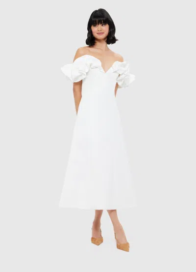 Leo Lin Annie Midi Dress In White