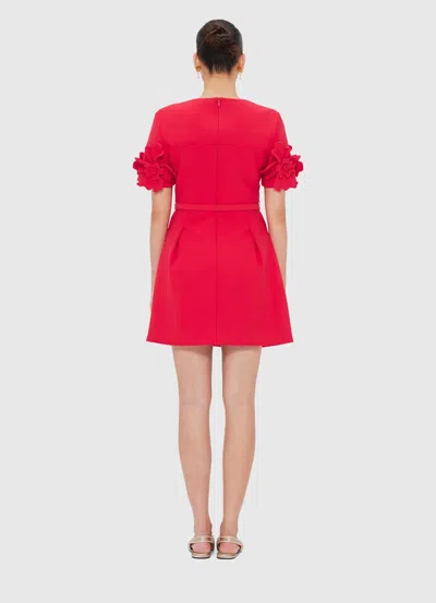 Leo Lin Aurelie Applique Mini Dress In Red