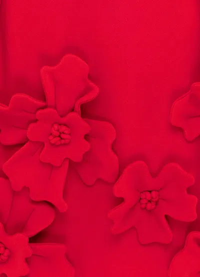 Leo Lin Aurelie Applique Mini Dress In Red