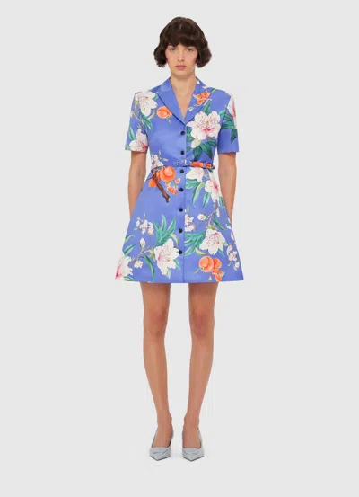 Leo Lin Brigitte Mini Dress - Lavish Print In Moonlight In Blue