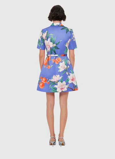 Leo Lin Brigitte Mini Dress - Lavish Print In Moonlight In Blue