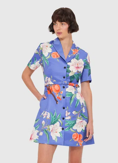 Leo Lin Brigitte Mini Dress - Lavish Print In Moonlight In Blue