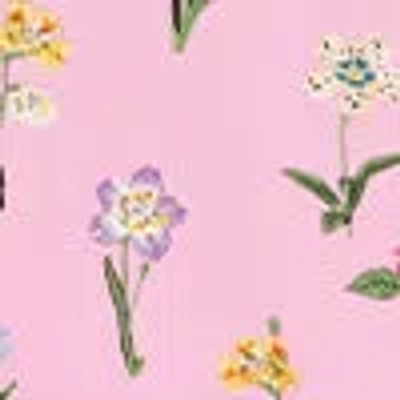 Leo Lin Cleo Floral Embroidered Satin Midi Dress In Pink