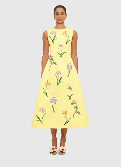 Leo Lin Cleo A-line Midi Dress In Yellow
