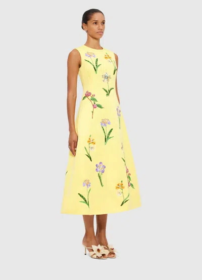 Leo Lin Cleo A-line Midi Dress In Yellow