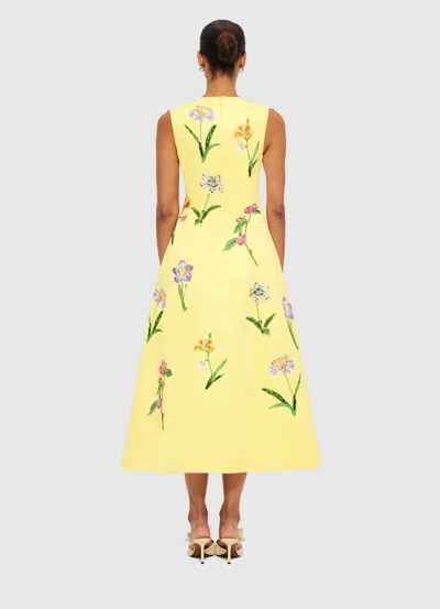 Leo Lin Cleo A-line Midi Dress In Yellow