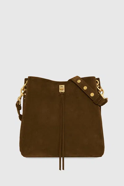 Rebecca Minkoff Darren Deerskin Leather Shoulder Bag In Brown