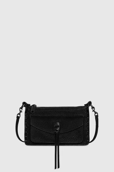 Rebecca Minkoff Mini Darren Leather Crosssbody Bag In Black