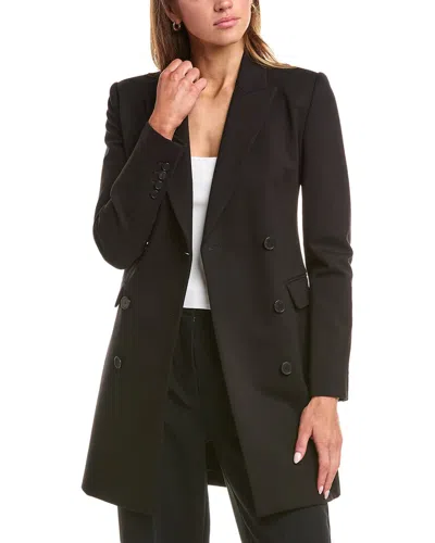 Diane Von Furstenberg Virginia Double-breasted Crepe Blazer In Black