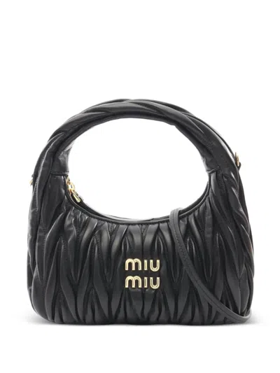Pre-owned Miu Miu 2020s Wander Handbag In Black