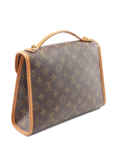 Pre-owned Louis Vuitton 1996 Small Bel Air Monogram Statchels Bag In Brown