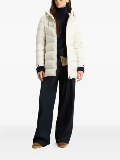 Woolrich Shirley Down Jacket In Microfiber In White